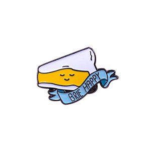 Pastel Kawaii Brie Cheese Enamel Pin